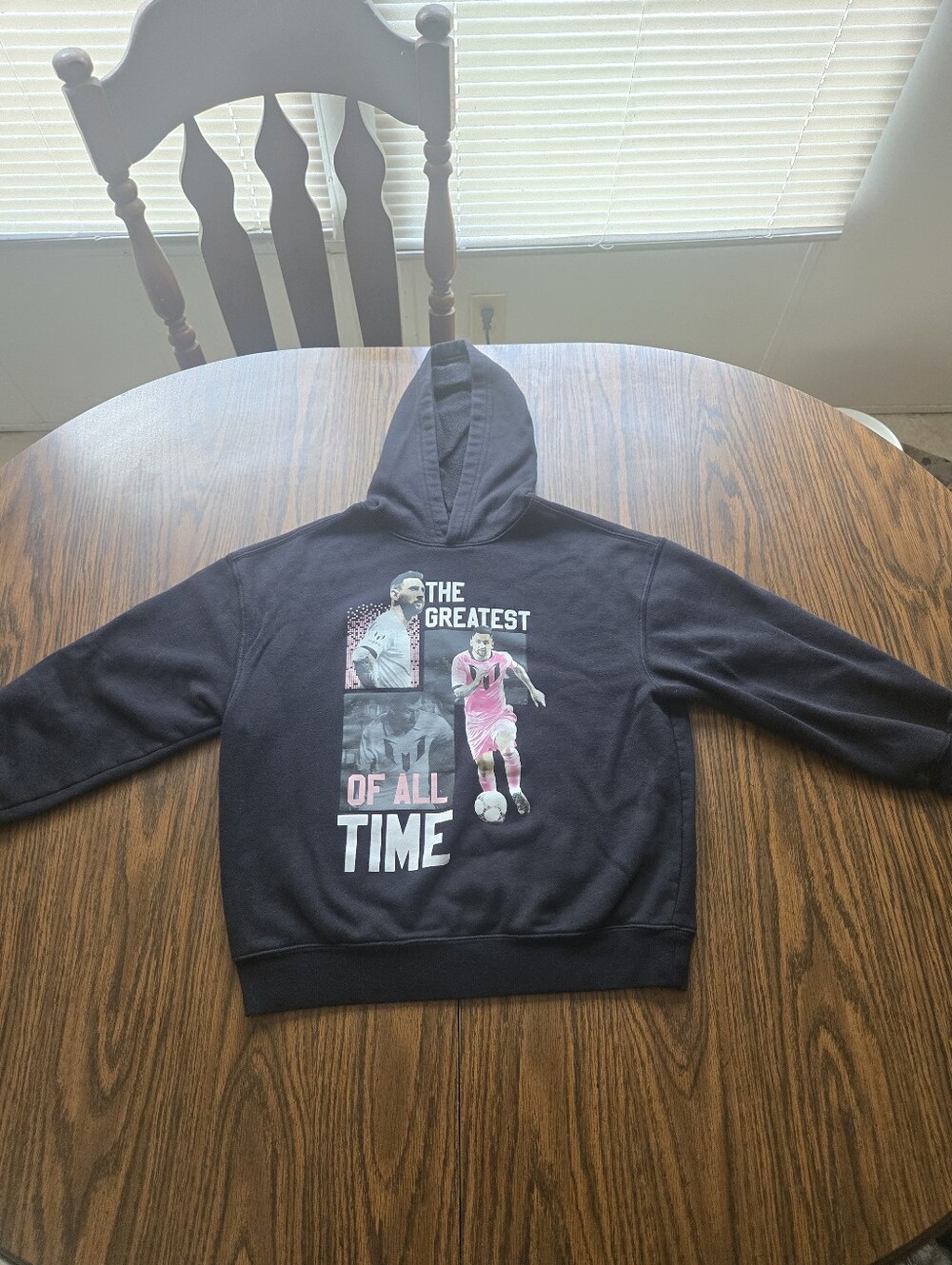 Messi The Greatest Of All Time Youth Hoodie. L